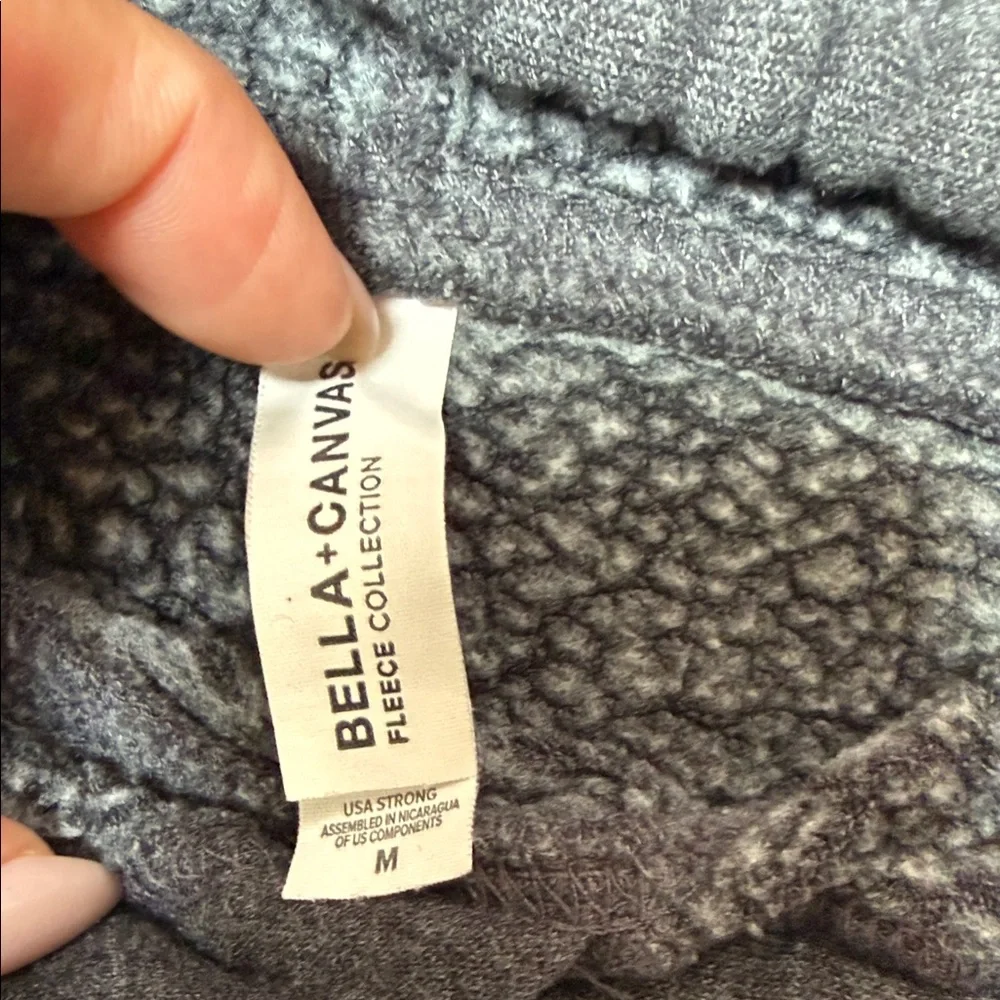 Bella Canvas Gray Fleece Hoodie - Picture 2 of 2
